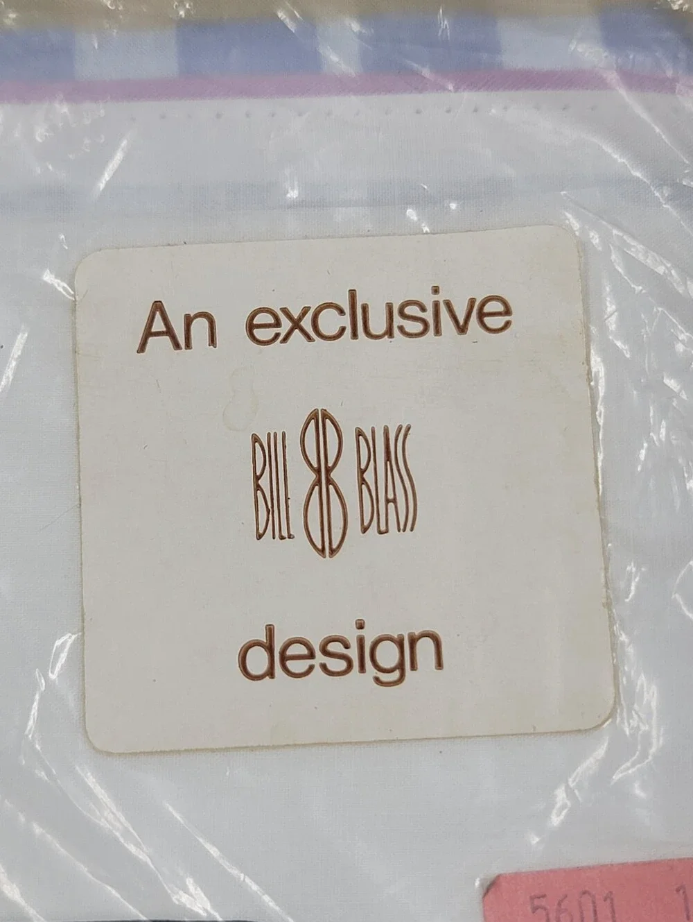 Vintage NOS Springmaid King Flat Sheet Exclusive Bill Blass Design